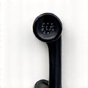 Stylized icon of a phone receiver.